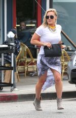 HILARY DUFF Leaves LA Conversation Cafe in West Hollywood