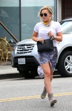 HILARY DUFF Leaves LA Conversation Cafe in West Hollywood