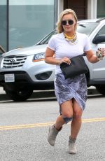 HILARY DUFF Leaves LA Conversation Cafe in West Hollywood