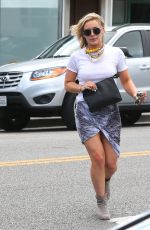 HILARY DUFF Leaves LA Conversation Cafe in West Hollywood