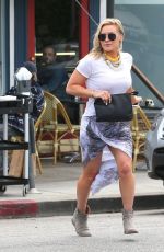 HILARY DUFF Leaves LA Conversation Cafe in West Hollywood