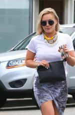 HILARY DUFF Leaves LA Conversation Cafe in West Hollywood