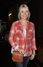 HOLLY WILLOUGHBY Arrives at Riverside Studios in London