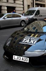 IMOGEN THOMAS at 1st London Lamborghini Taxi by Pure Rally Photocall