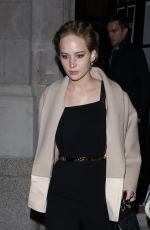 JENNIFER LAWRENCE Out for Dinner in London