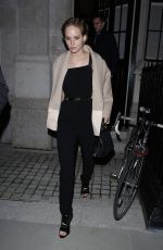 JENNIFER LAWRENCE Out for Dinner in London