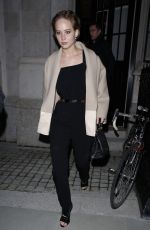 JENNIFER LAWRENCE Out for Dinner in London