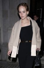 JENNIFER LAWRENCE Out for Dinner in London