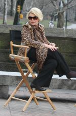 JOAN RIVERS and IVANKA TRUM on the Set of Celebrity Apprentice in Central Park