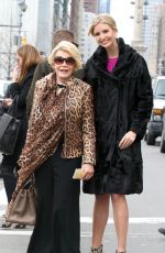 JOAN RIVERS and IVANKA TRUM on the Set of Celebrity Apprentice in Central Park