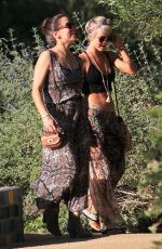 JULIANNE HOUGH and Friend Out and About in Coachella