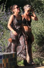 JULIANNE HOUGH and Friend Out and About in Coachella