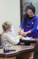 JULIANNE HOUGH at a Nail Salon in Beverly Hills