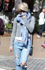 JULIANNE HOUGH in Jeans at the Grove in Los Angeles