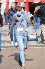 JULIANNE HOUGH in Jeans at the Grove in Los Angeles
