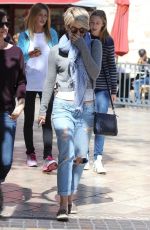 JULIANNE HOUGH in Jeans at the Grove in Los Angeles