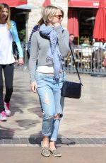 JULIANNE HOUGH in Jeans at the Grove in Los Angeles
