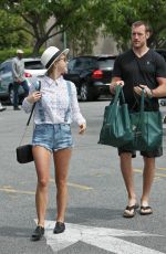 JULIANNE HOUGH in Shorts at Bristol Farms in Los Angeles