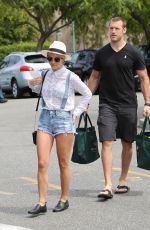 JULIANNE HOUGH in Shorts at Bristol Farms in Los Angeles