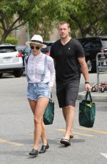JULIANNE HOUGH in Shorts at Bristol Farms in Los Angeles