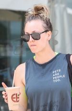 KALEY CUOCO Leaves Earth Bar in Los Angeles