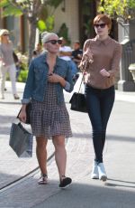 KAREN GILLAN Shopping at the Grove in Hollywood