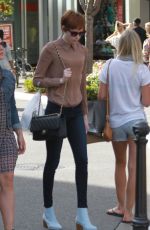 KAREN GILLAN Shopping at the Grove in Hollywood