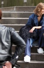 KARLIE KLOSS on a Photoshoot at Vogue Festival in London
