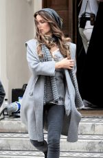 KATE BECKINSALE on the Set of Absolutely Anything in London