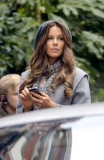 KATE BECKINSALE on the Set of Absolutely Anything in London
