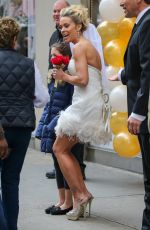 KATE GOSSELIN in Wedding Dress Promotes Brides for a Day in New York