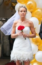 KATE GOSSELIN in Wedding Dress Promotes Brides for a Day in New York