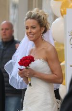 KATE GOSSELIN in Wedding Dress Promotes Brides for a Day in New York