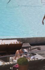 KATE MOSS in Bikini at a Hotel Pool in Rio De Janeiro