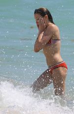 KATIE CASSIDY in Bikini on the Beach in Miami
