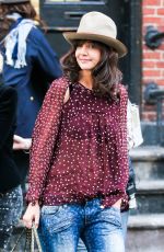 KATIE HOLMES at Dangerous Liaisons Set in New York 