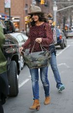 KATIE HOLMES at Dangerous Liaisons Set in New York 