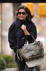 KATIE HOLMES Heading to Set of Dangerous Liaisons in New York