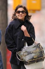 KATIE HOLMES Heading to Set of Dangerous Liaisons in New York