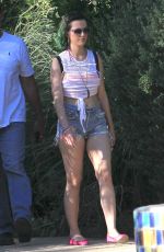 KATY PERRY in Daisy Duke Out and About in Coachella
