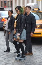 KATY PERRY in Knee Socks Arrives at V Magazine Office in New York