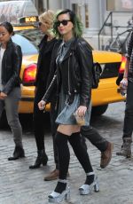 KATY PERRY in Knee Socks Arrives at V Magazine Office in New York