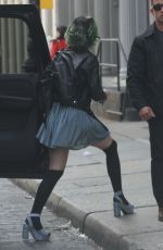 KATY PERRY in Knee Socks Arrives at V Magazine Office in New York