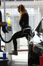 KELLY BROOK at a Gas Station in Hollywood