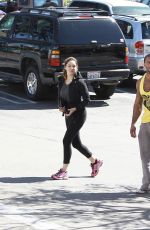 KELLY BROOK in Tights Arrives at a Gym in Los Angeles