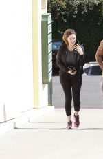 KELLY BROOK in Tights Arrives at a Gym in Los Angeles