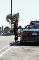 KELLY BROOK in Tights Arrives at a Gym in Los Angeles