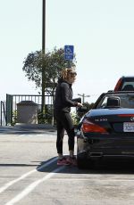 KELLY BROOK in Tights Arrives at a Gym in Los Angeles
