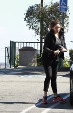 KELLY BROOK in Tights Arrives at a Gym in Los Angeles