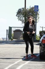 KELLY BROOK in Tights Arrives at a Gym in Los Angeles
